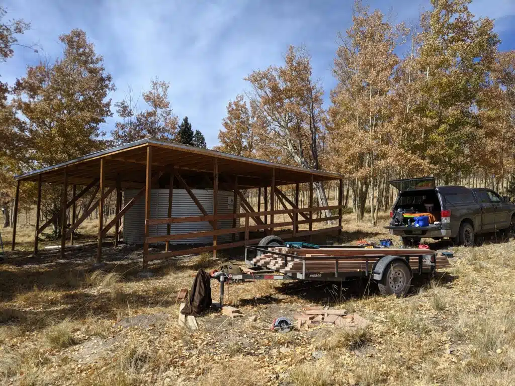 Watershed restoration project along a mountain stream